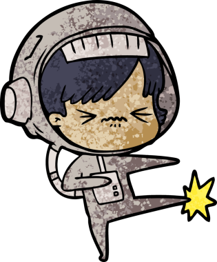 Kızgın çizgi film kızı bir insan tarafından çizilmiş ayak parmağı.