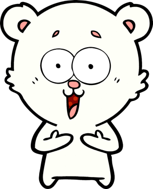 Bir insan tarafından çizilmiş kutup ayısı karikatürü