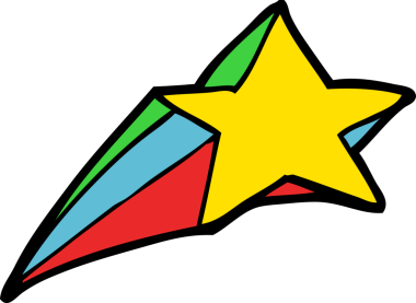 Bir insan tarafından çizilmiş yıldız kayması.