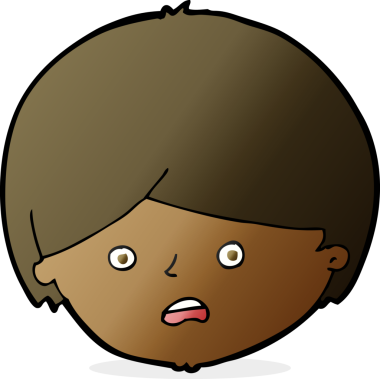 Bir insan tarafından çizilmiş mutsuz çocuk çizgi filmi.