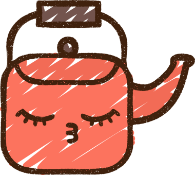 Bir insan tarafından çizilen Kettle Tebeşiri