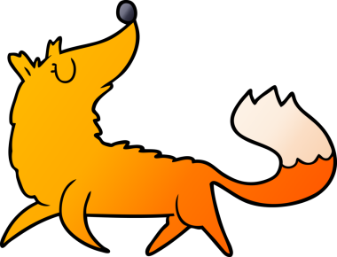 bir insan tarafından çizilmiş tilki çizgi filmi