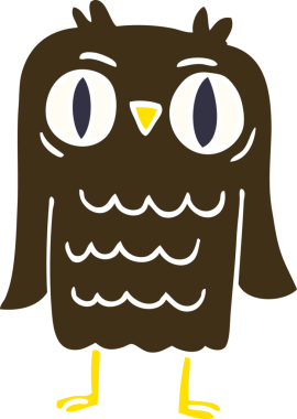 Bir insan tarafından çizilmiş karalama baykuşu.