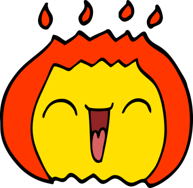 bir insan tarafından çizilmiş karalama alevi