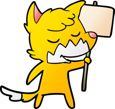 Bir insan tarafından çizilmiş protestolu çizgi film karakteri.