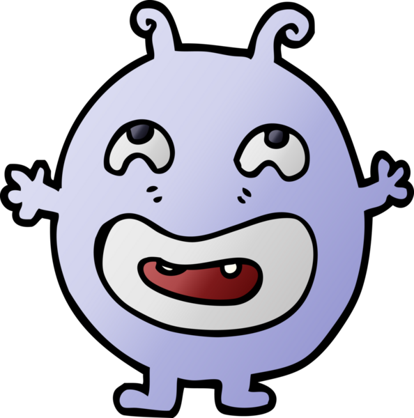 Bir insan tarafından çizilmiş karalama canavarı.