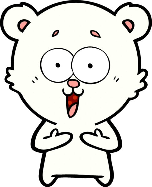 Bir insan tarafından çizilmiş kutup ayısı karikatürü