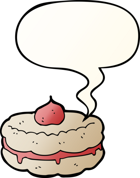 bir insan tarafından çizilmiş düzgün eğimli konuşma baloncuklu çizgi film bisküvisi