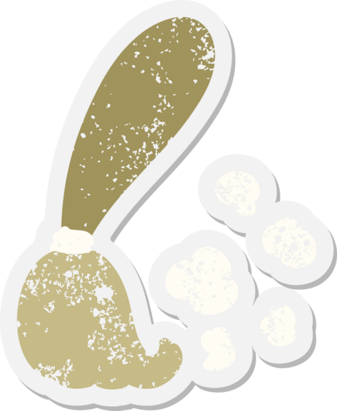 Geleneksel süpürge sopası etiketi bir insan tarafından çizilmiş.