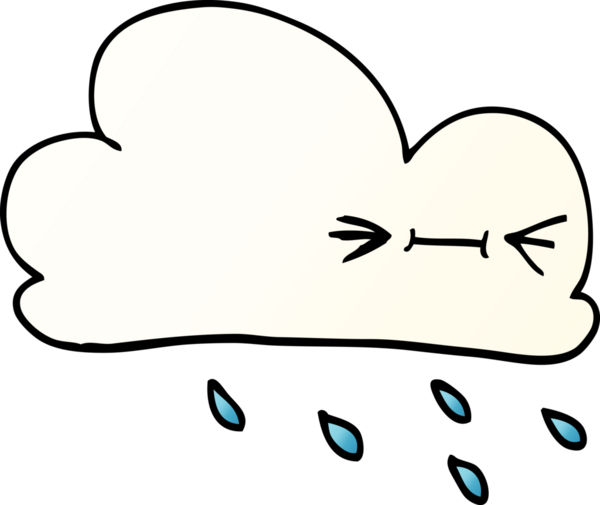 Bir insan tarafından çizilmiş karikatür karalaması etkileyici hava bulutu