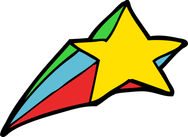 Bir insan tarafından çizilmiş yıldız kayması.