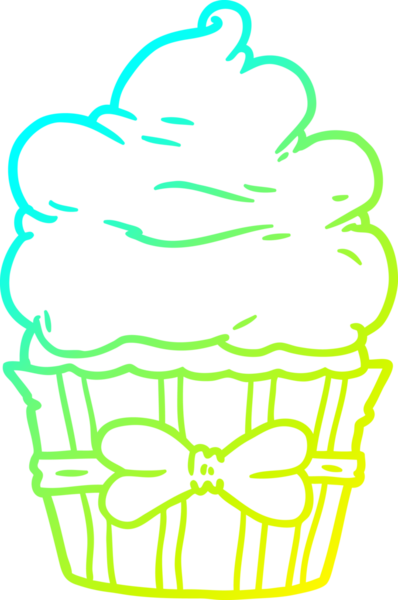 Bir insan tarafından çizilmiş soğuk gradyan çizgi film çizimi.