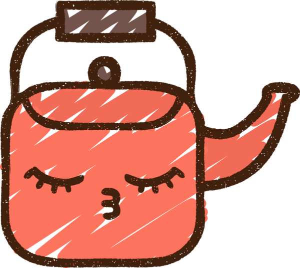 Bir insan tarafından çizilen Kettle Tebeşiri