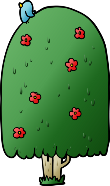 bir insan tarafından çizilmiş karikatür uzun ağaç