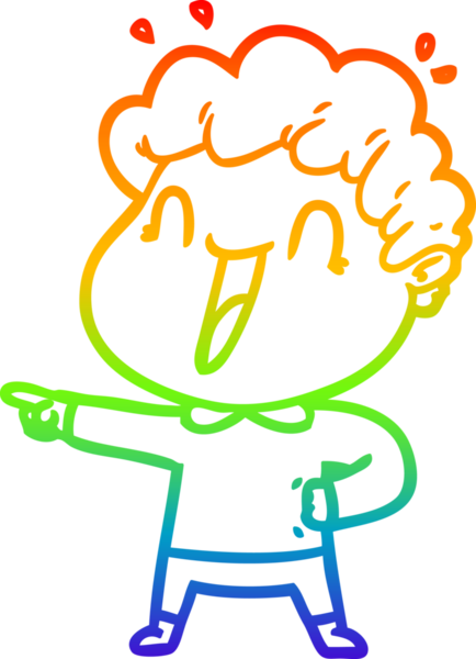 Bir insan tarafından çizilmiş mutlu bir adamın çizgi çizimi.