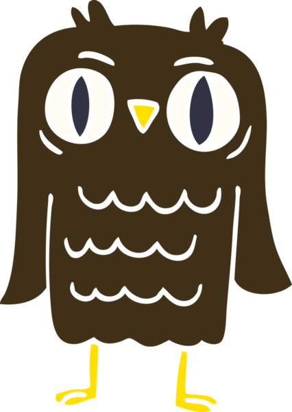 Bir insan tarafından çizilmiş karalama baykuşu.