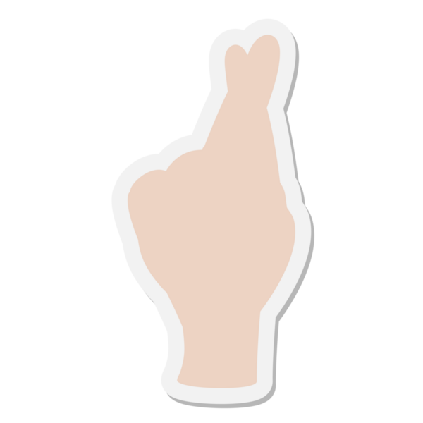 Şans dilemek için şans dileyin. Bir insan tarafından çizilmiş.