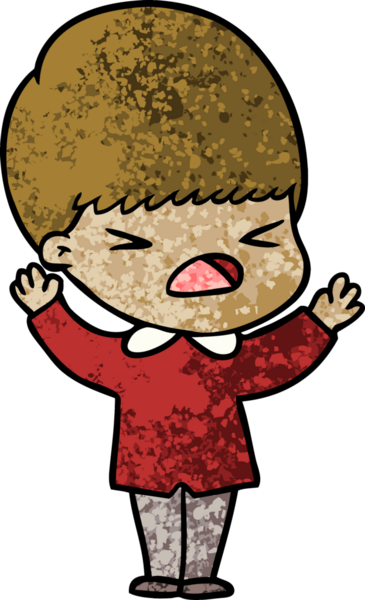 Çizgi film bir insan tarafından çizilmiş stresli adam