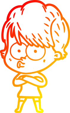 Bir insan tarafından çizilmiş bir karikatür kadın çizimi