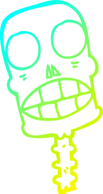 Bir insan tarafından çizilmiş soğuk gradyan bir çizgi film çizimi.