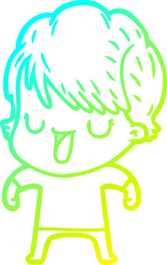 Bir insan tarafından çizilmiş bir karikatür kadın çizimi.