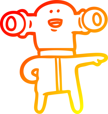 Bir insan tarafından çizilmiş dost canlısı çizgi film uzaylısının çizimi.