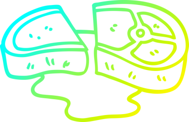 Bir insan tarafından çizilmiş nadir bir bifteğin soğuk gradyan çizimi