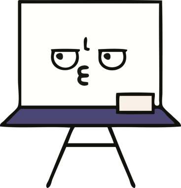 Bir insan tarafından çizilmiş beyaz bir karikatür.