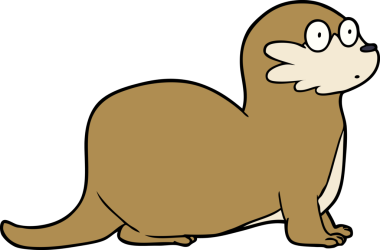 Bir insan tarafından çizilmiş su samuru.