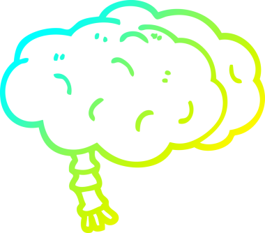 Bir insan tarafından çizilmiş bir karikatür beyin çizimi.