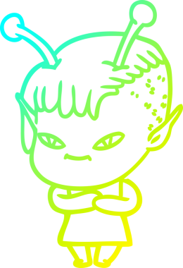 Bir insan tarafından çizilmiş, soğuk bir çizgi roman çizimi.