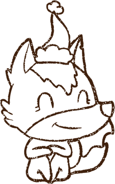 Bir insan tarafından çizilen neşeli köpek kömürü.