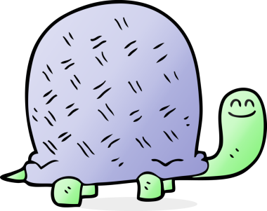 Bir insan tarafından çizilmiş serbest çizim kaplumbağa.