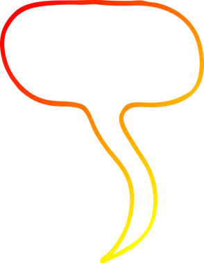 Bir insan tarafından çizilmiş bir karikatür konuşma baloncuğunun sıcak çizgi çizimi