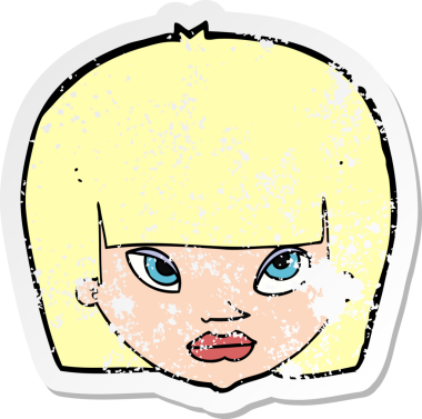 Bir insan tarafından çizilmiş kızgın bir karikatürün gerilimli çıkartması.