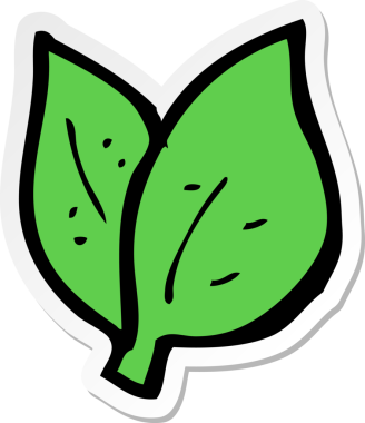 Çizgi film çıkartması bir insan tarafından çizilmiş bir sembol bırakır.