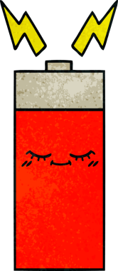 Bir insanın çizdiği pilin retro grunge desen karikatürü