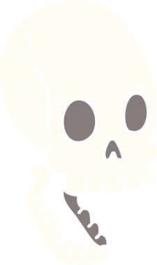 Bir insan tarafından çizilmiş karalama kafatası.