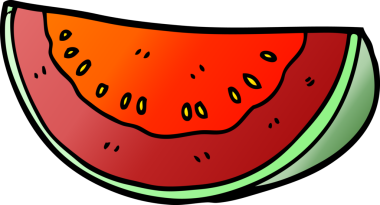 Bir insan tarafından çizilmiş karpuz karpuzu.