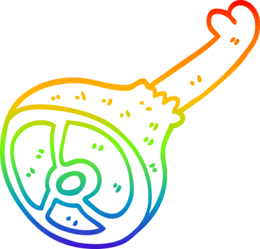 Bir insan tarafından çizilmiş iyi pişmiş et karikatürünün çizimi.