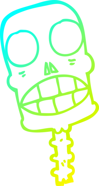 Bir insan tarafından çizilmiş soğuk gradyan bir çizgi film çizimi.