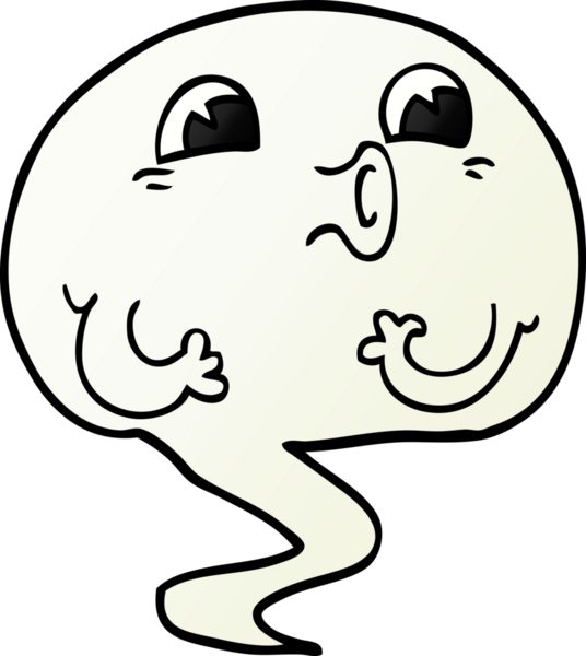 Bir insan tarafından çizilmiş ürkütücü karikatür hayaleti.