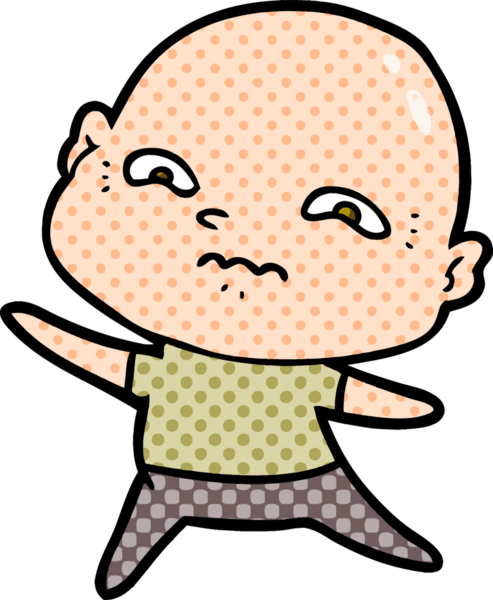 bir insan tarafından çizilmiş sinirli bir adam.