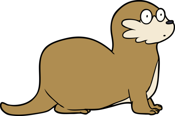 Bir insan tarafından çizilmiş su samuru.