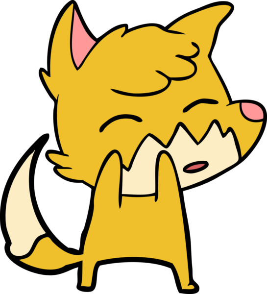 bir insan tarafından çizilmiş tilki çizgi filmi