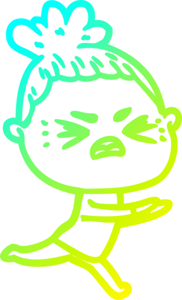 Bir insan tarafından çizilmiş kızgın bir karikatür çizimi.