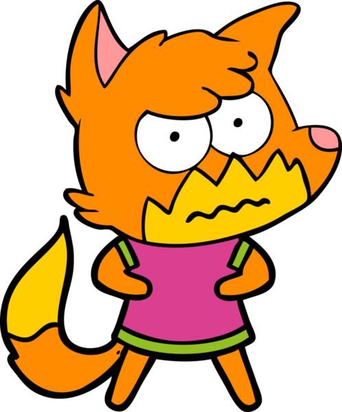 Bir insan tarafından çizilmiş bir tilki.