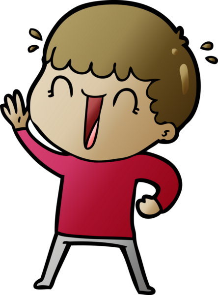 Bir insan tarafından çizilmiş gülen çizgi film adamı.