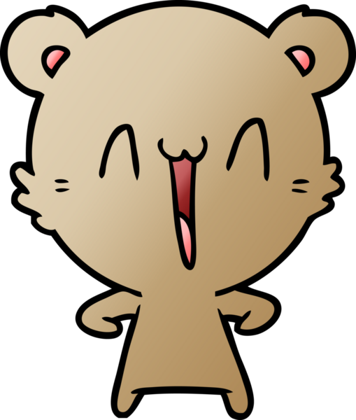 Bir insan tarafından çizilmiş mutlu ayı karikatürü