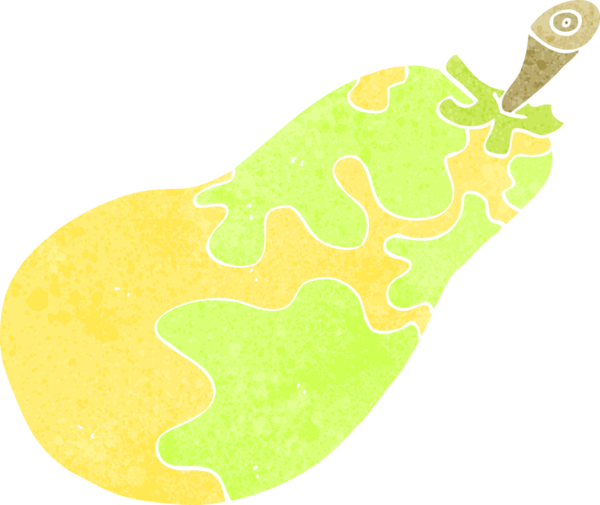 Bir insan tarafından çizilmiş bir armut.